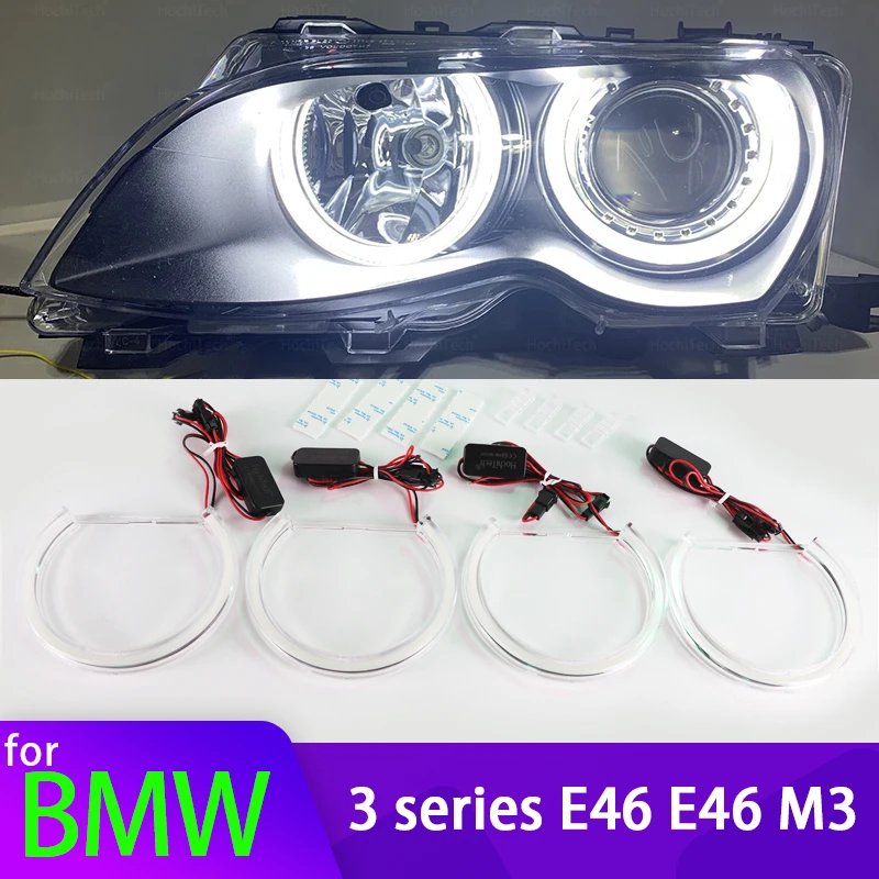 

for BMW 3 Series E46 316i 318i 320d 320i 323i 328i 330i 325xi 330d 6000K White Day Light Halo Rings Light Horseshoe Shape