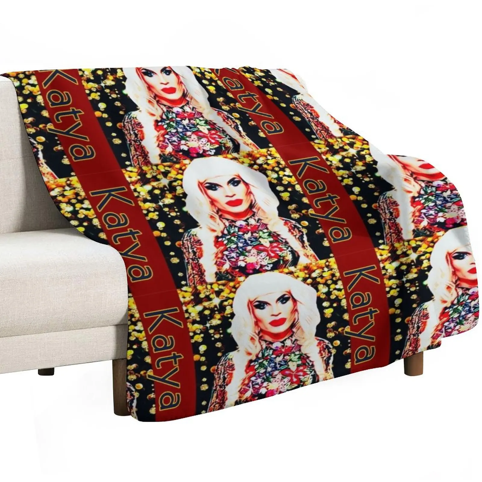 Katya Tribute 2 Throw Blanket Luxury Throw Sofas anime Designers Winter beds Thin Blankets