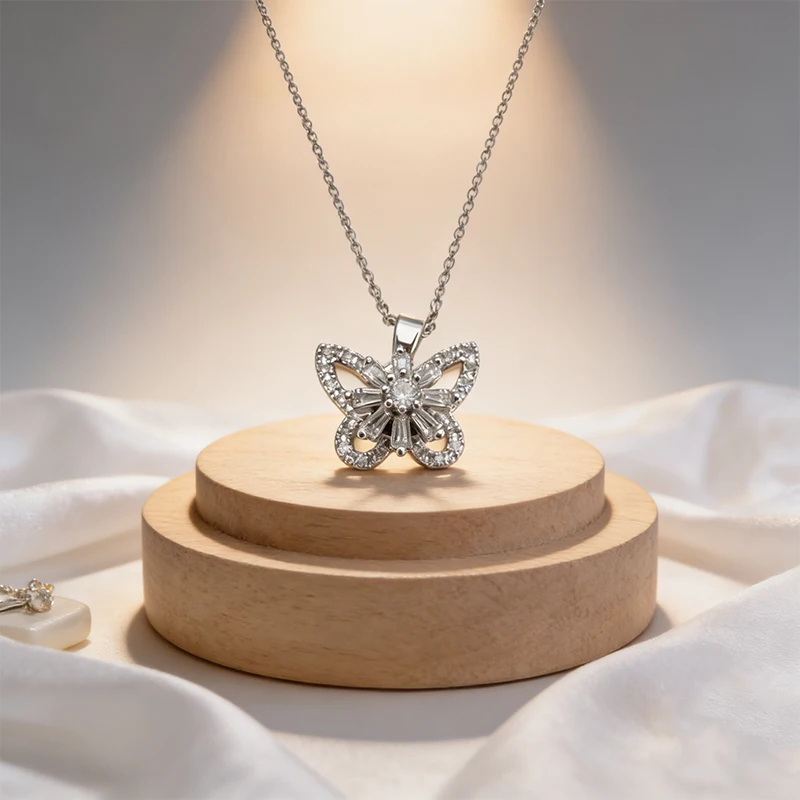 Butterfly Necklace Sparkling Crystal-adorned Pendants The Ideal Heartfelt Gift  Anniversaries Birthdays Luck Butterfly Pendant