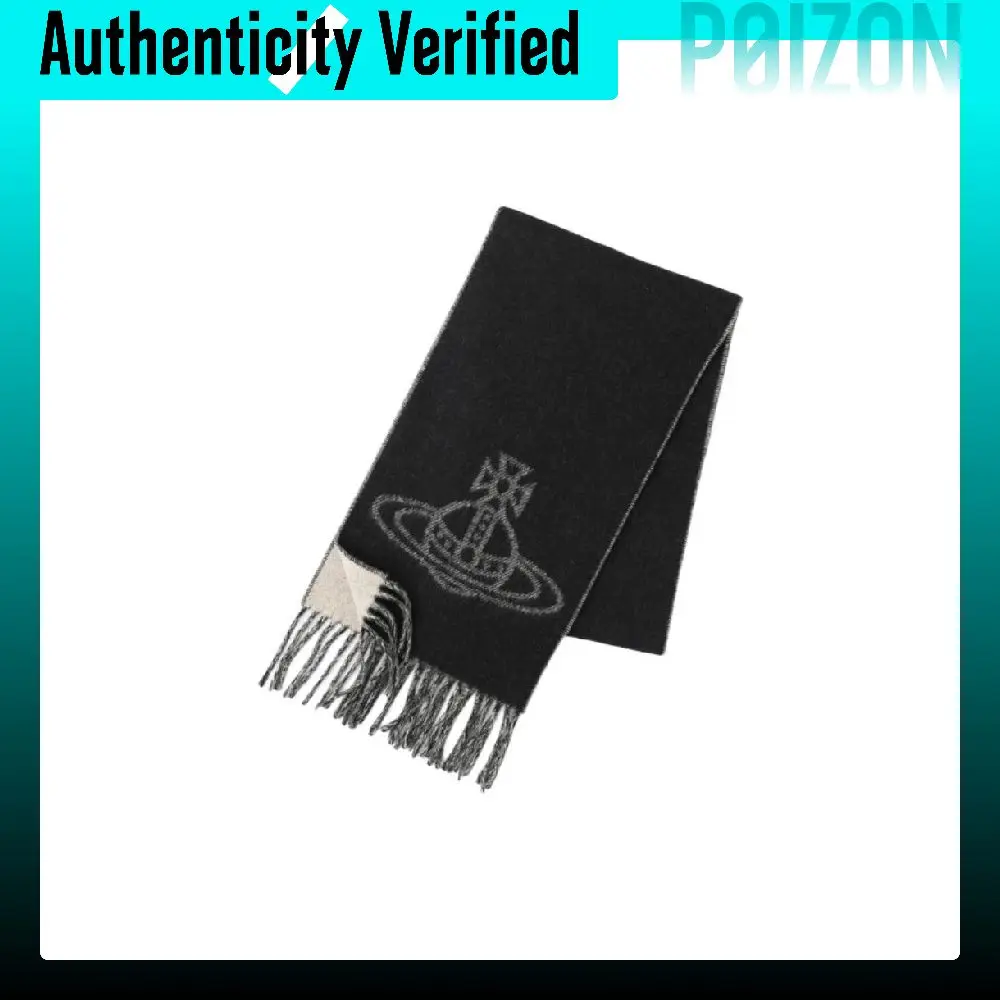 Vivienne Westwood Knit Scarves Unisex Black/Gray 81030006-W00ZH--BLACK