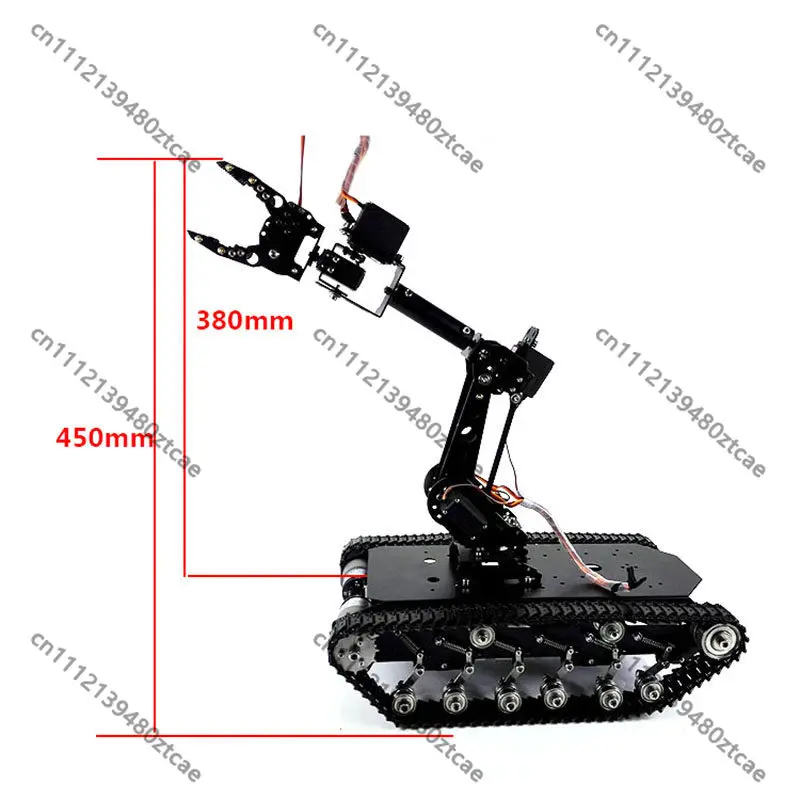 7 DOF Robotic Arm Tracked Chassis, Mobile Gripper Robot Car, APP Control