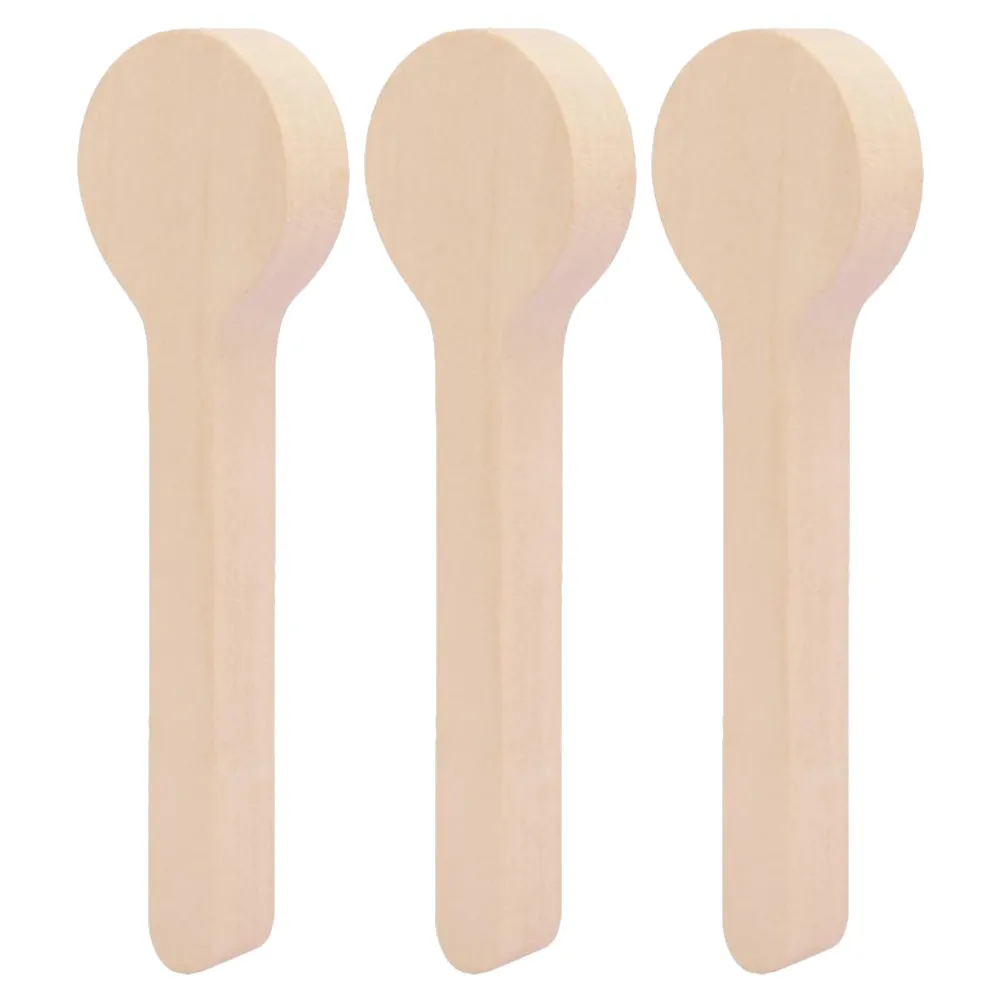 3Pcs Wooden Wooden Spoon Carving Blanks Unfinished Natural Crafting Family Activities Handmade Scoops