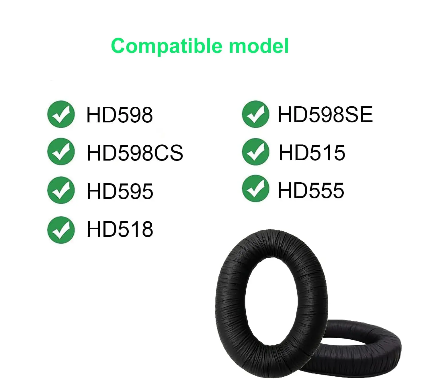 Almofadas de substituição para auscultadores Sennheiser, Almofada Earmuffs, HD515, HD518, HD560s, HD555, HD558, HD595, HD598, PC360