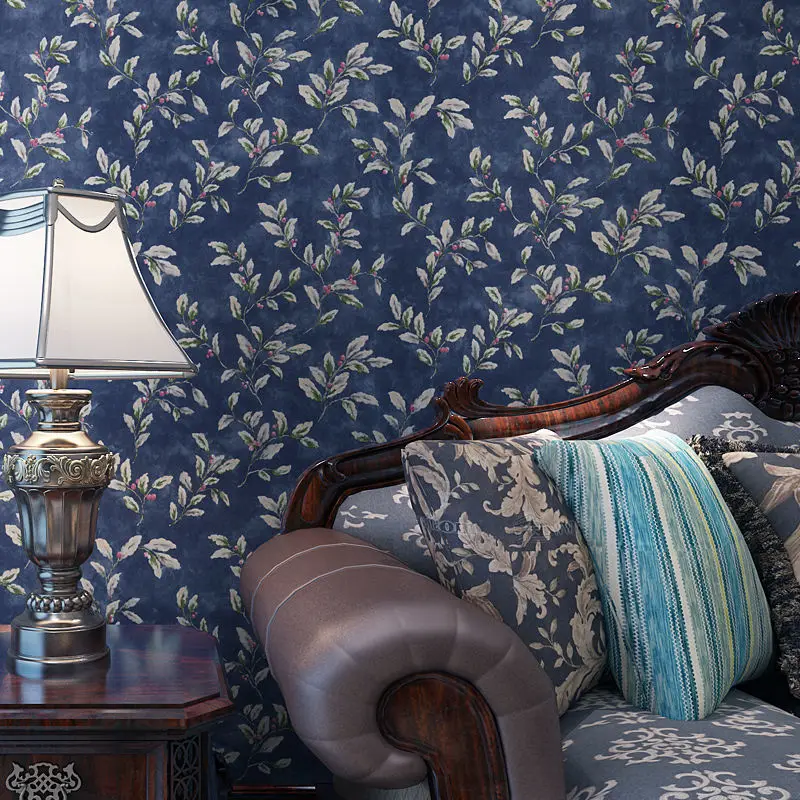 Home Decoration Living Room Bedroom Self Adhesive Thickening Wallpaper Non-woven Fabric Furniture Floral Peel and Stick Stickers