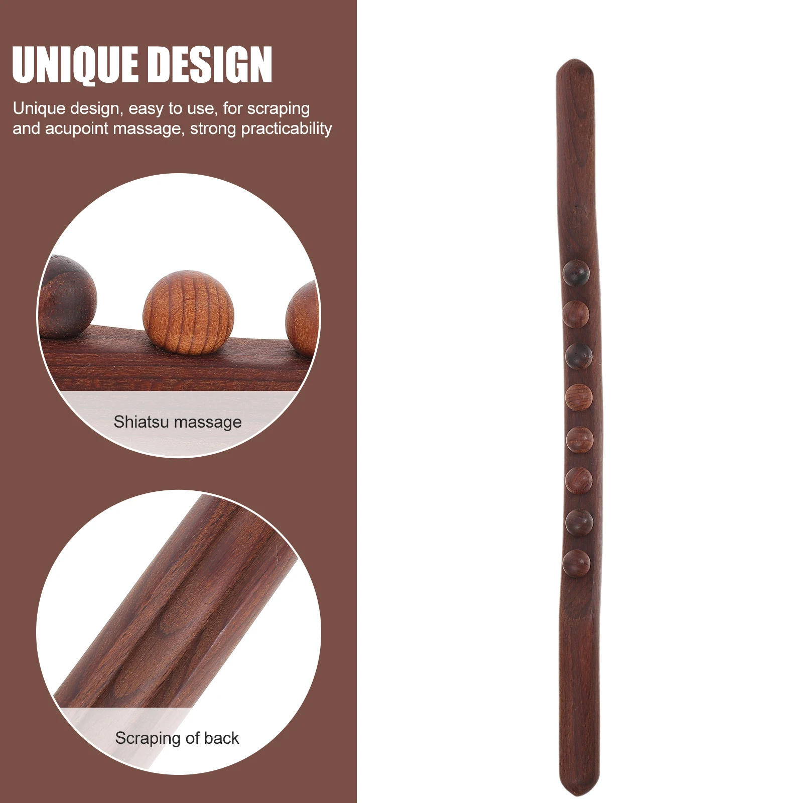 

Wooden Massage Stick Small Size Lightweight Portable Muscle Massager For Home Body Scraping Tool Acupoint Therapy Roller