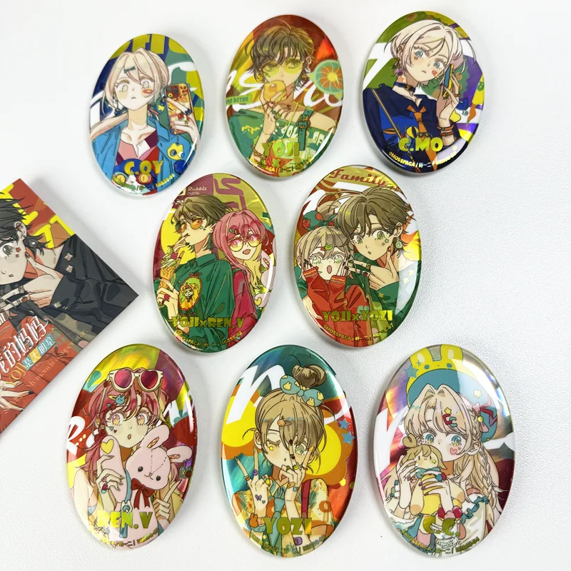 My Mom Is A Super Star Double Flash Badge - Comic Characters Acrylic Transparent Card Collectible Fun Gift for Fans