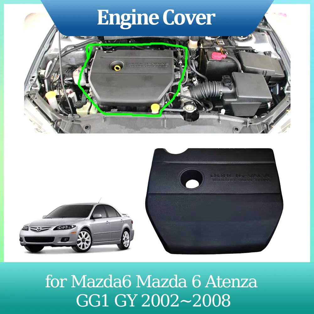 

Автомобильный чехол двигателя для Mazda 6 Mazda6 Atenza GG1 GY 2003 ~ 2008 защита капота, изоляционная хлопковая звукоизоляционная термозащитная часть, аксессуары