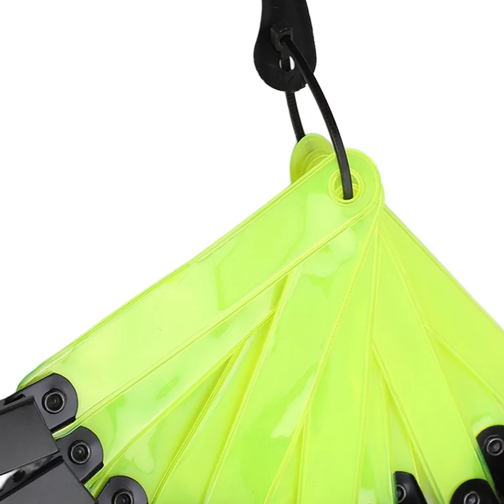 12PCS Durable Fluorescent Reflective Trail Markers PVC Iron Clips High Visibility Tree Tacks Tracking Marks for Running