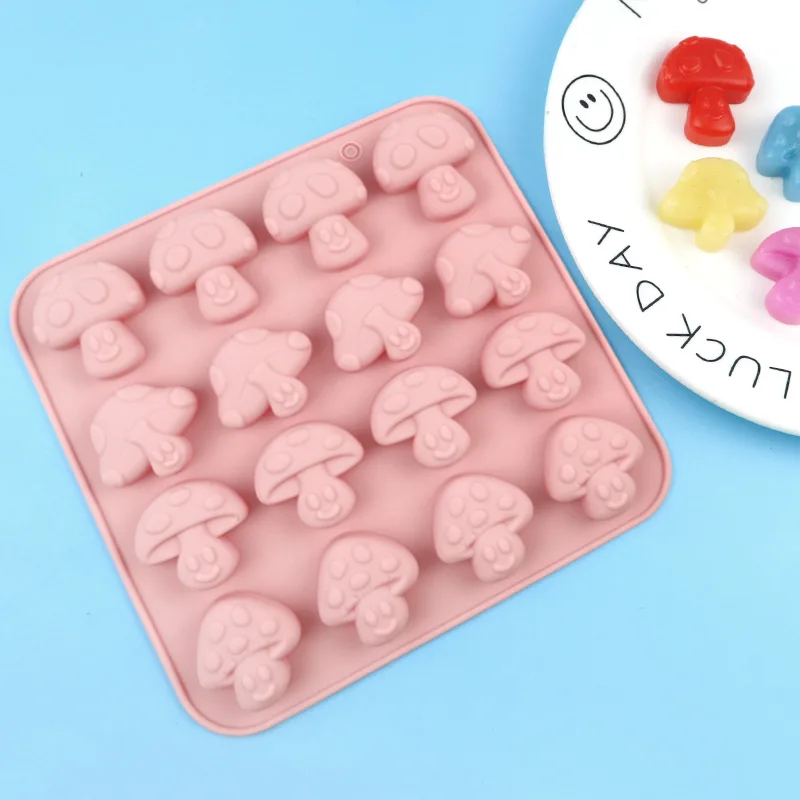 16 Silicone Mushroom Chocolate Mold, Ice Grid Mould XG632