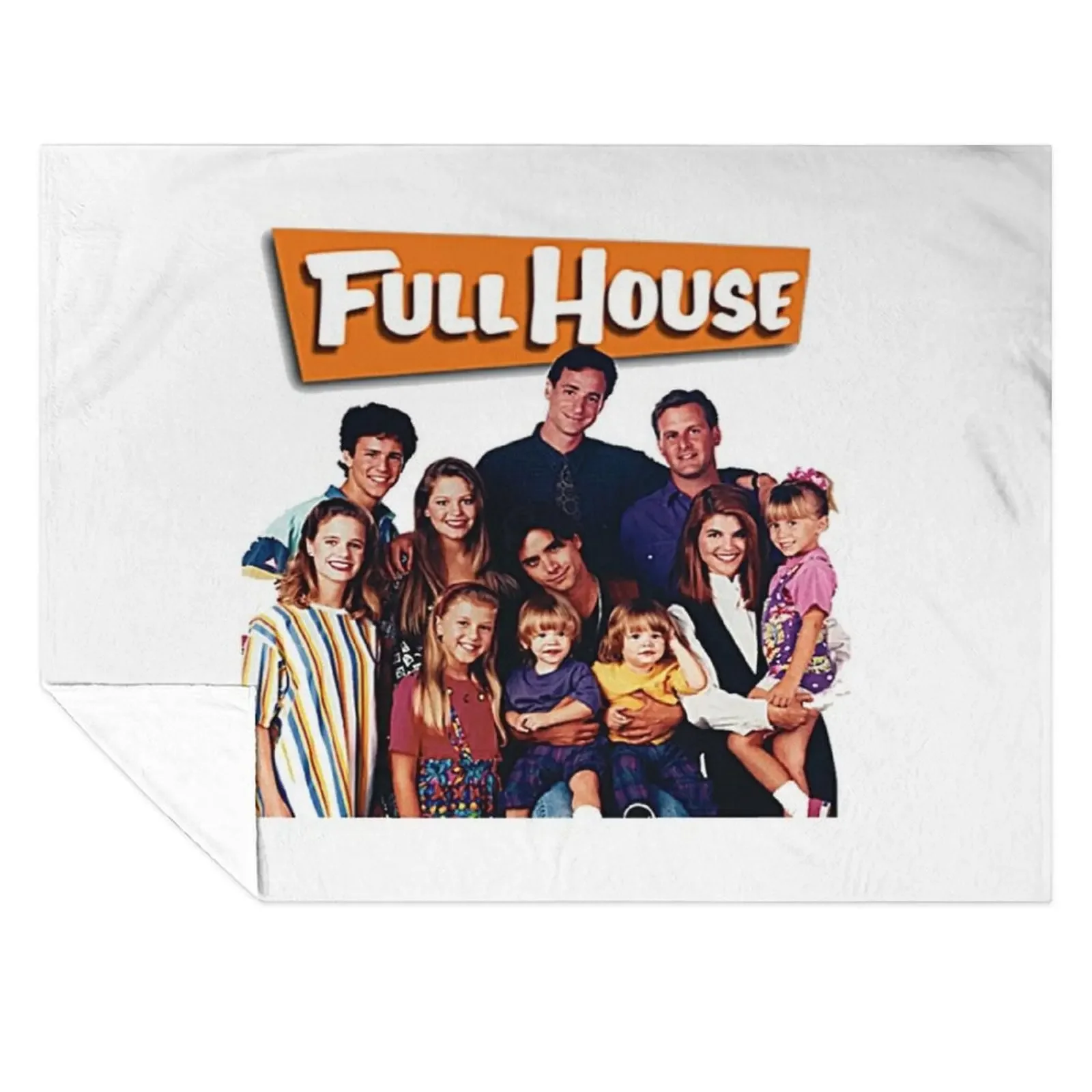 

Full House Casr T-Shirt Throw Blanket Flannel Fabric Plaid on the sofa Flannels Vintage Blankets