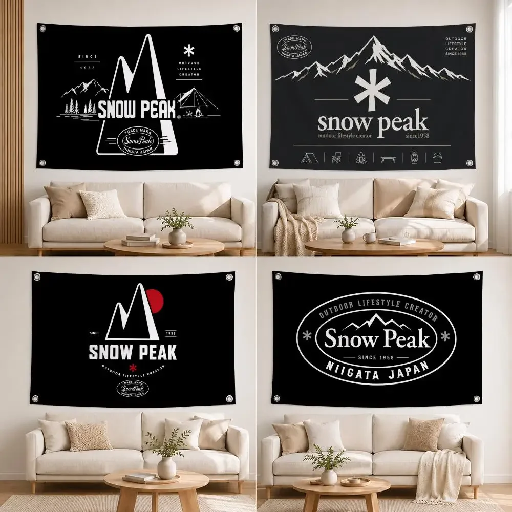 Outdoor Brand Snow Peak Flags Home Yard Garden Wall Hanging Flag Indoor Outdoor Banner Decor for Patio Backdrop Art