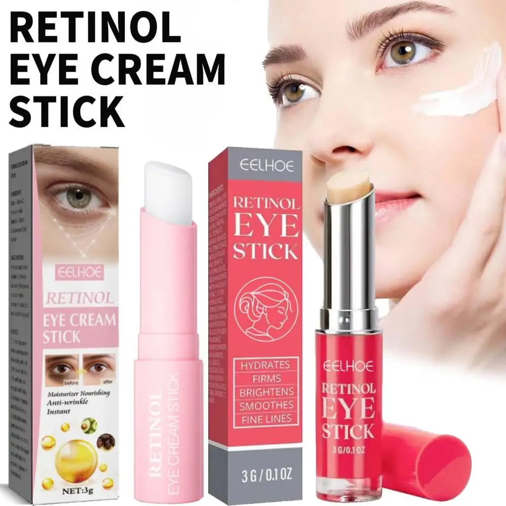 New Retinol Eye Cream For Face Lifting Moisturizing Balm Stick Anti-Wrinkle Anti-Puffiness Remove Dark Circles Eye Bags Care