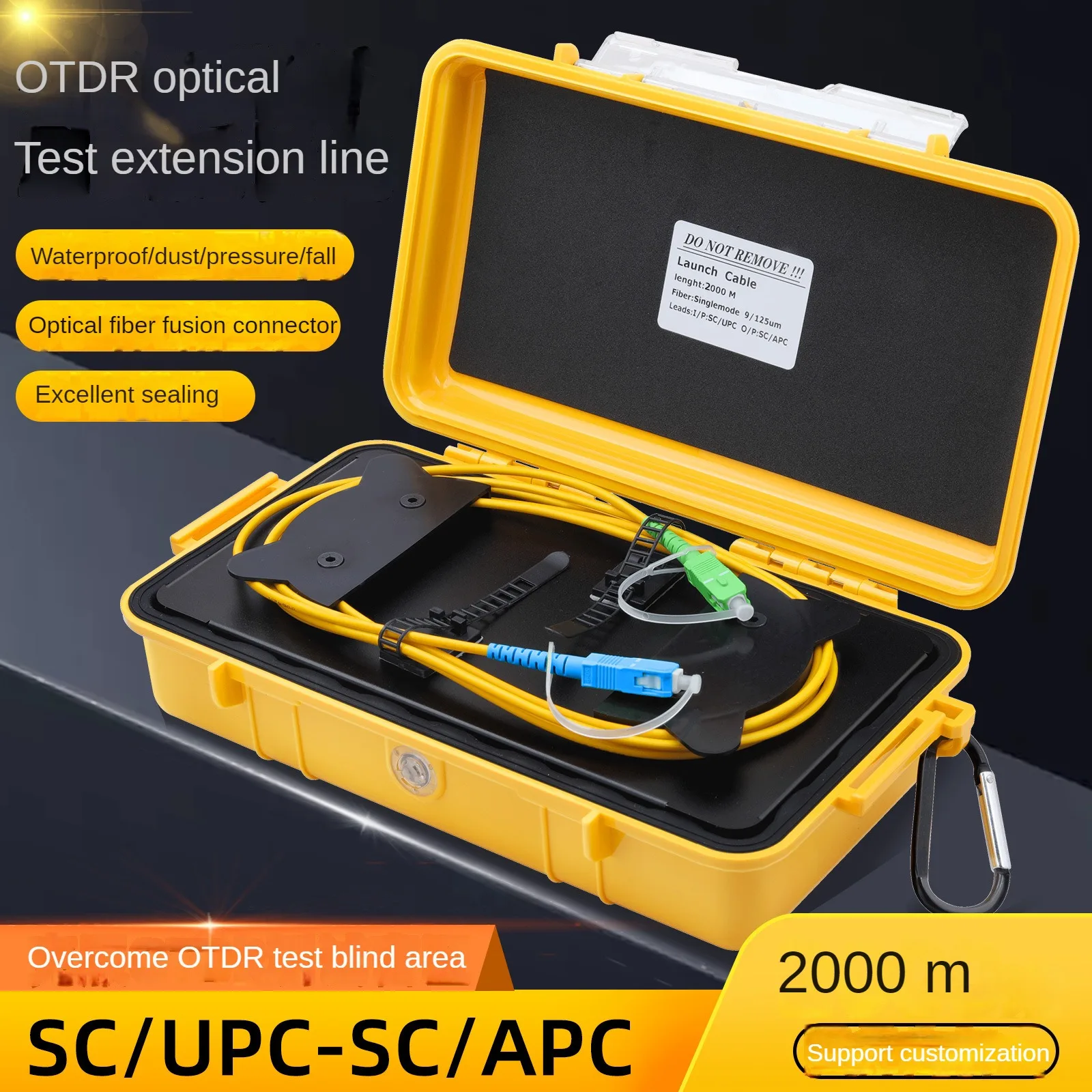 OTDR Fiber Optic Tester SC/UPC-SC/APC False Fiber Disc Blind Spot Test Extension Cable Single Mode 2KM Jumper Box