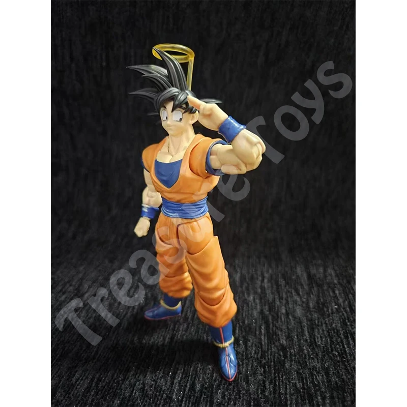 YT Studio Goku cabeza esculpida Dragon Ball Super Saiyan Dios Son Goku cabeza azul accesorios alas de Ángel Anime figuras de acción juguete para regalo