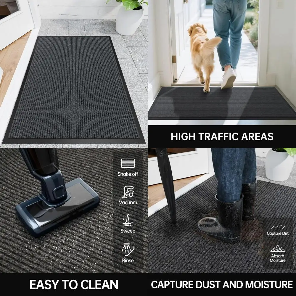 

Durable 3' x 4' Door Mat for Indoor and Outdoor Use, Suitable for Commercial Entrances and Home Entryways