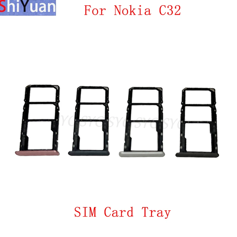 

SIM Card Tray Memory Card Parts SIM Card Slot Holder For Nokia C32 Replacement Parts