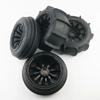 Front Rear Sand Tires Wheels For HPI Rofun Baja 5T 5SC Rovan SS KM Buggy 1/5