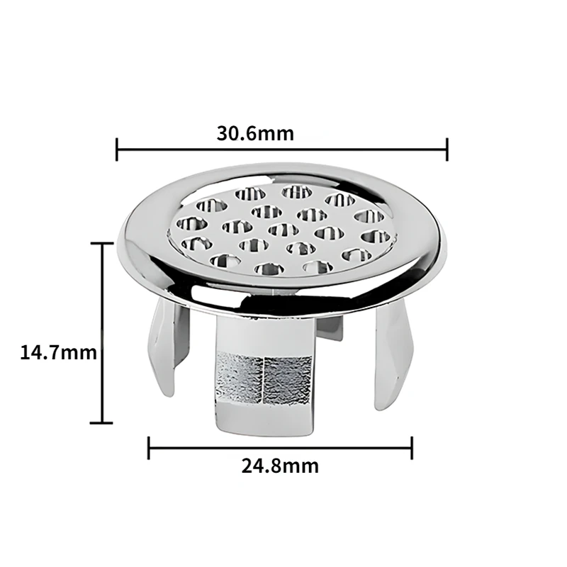 10/1Pc Sink Hole Round Overflow Cover Ring Wash Basin Hollow Overflow Ring Sink Hole Overflow Cover Bathroom Kitchen Accessories