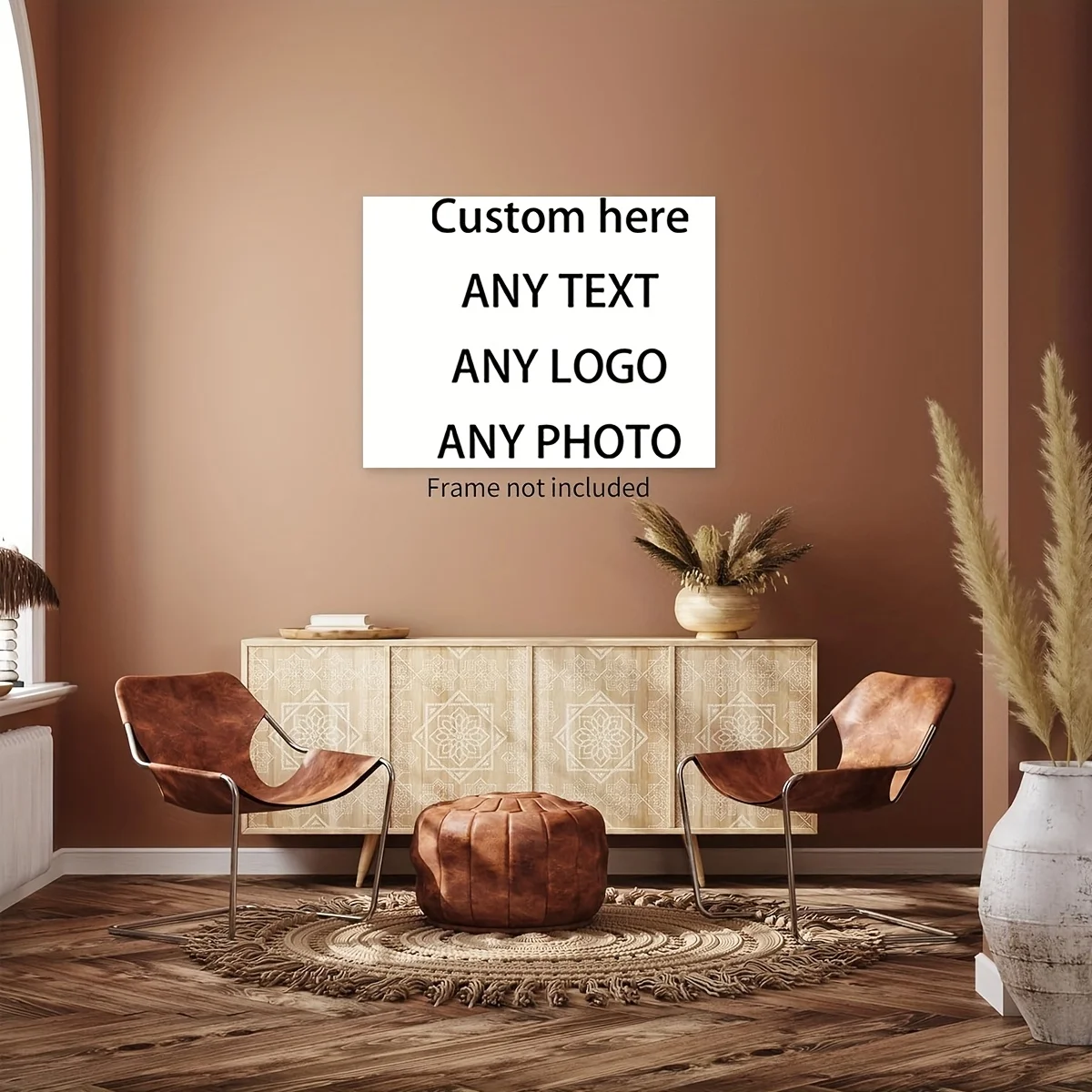 Arte de parede sem moldura personalizada, ideal para casamentos, animais de estimação, impressões em tela para decoração de parede de sala de estar de fazenda, sem moldura