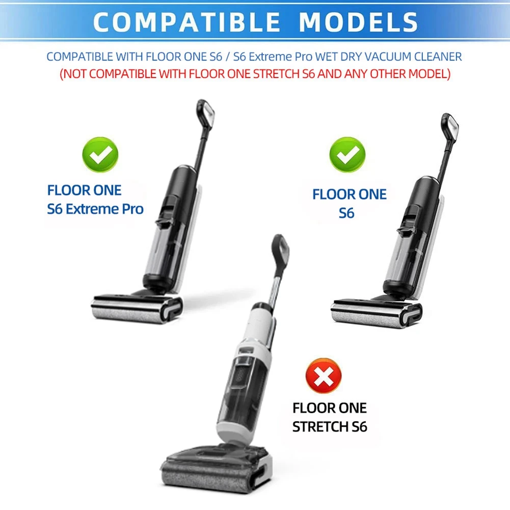 ABUD-para Tineco Floor ONE S6/ S6 Extreme Pro inalámbrico aspiradora en seco y húmedo piezas de recambio cepillo rodillo filtro Hepa 3 uds