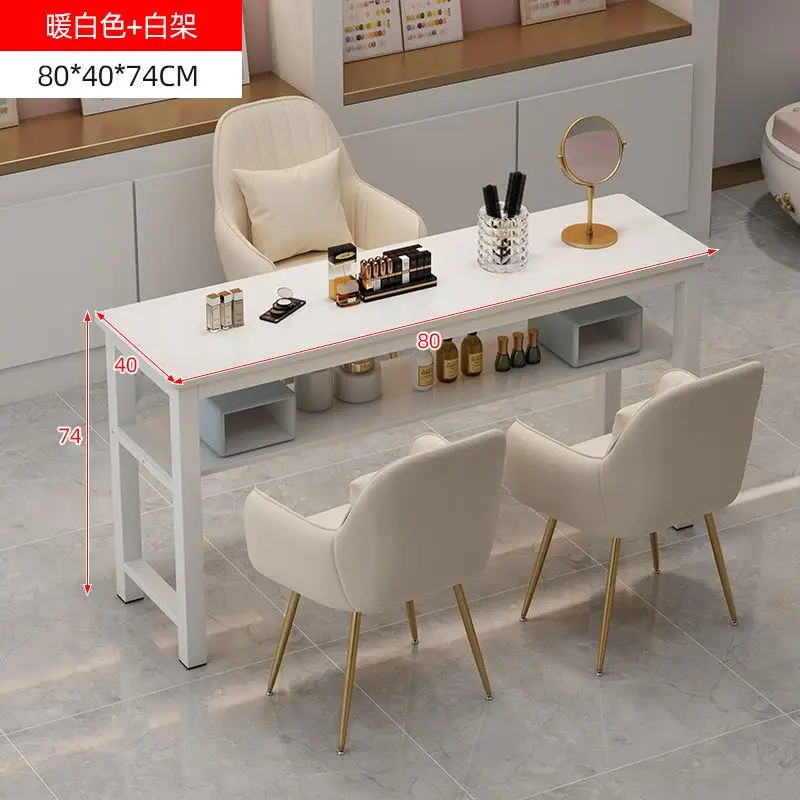 Mesa de manicura para uñas, suministros tecnológicos para uñas, muebles de salón, mesas reposabrazos para salón de belleza, lámpara Led estética de café profesional