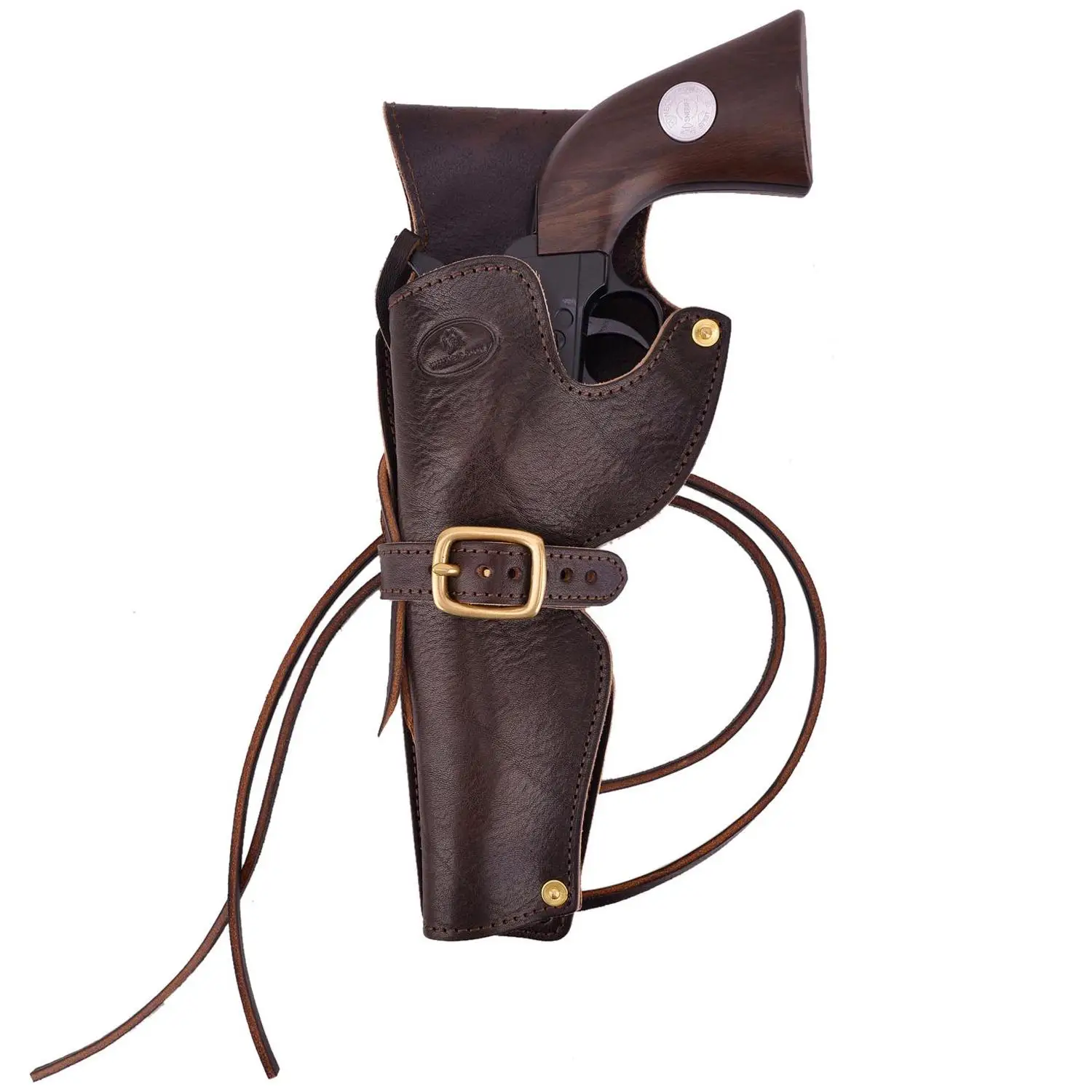 Wayne' Dog Genuine Leather Revolver Holster Cowboy Western Gun Holsters For Left Handed