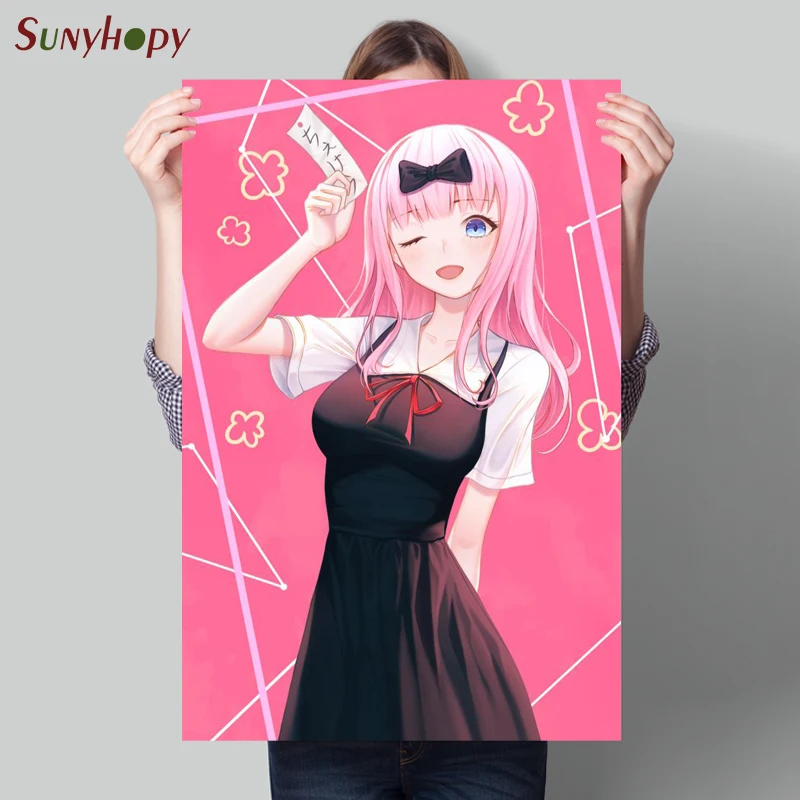 Poster Custom Fujiwara Chika Canvas Poster Art Home Decoration Cloth Fabric Wall Poster Print 30X45cm 40X60cm