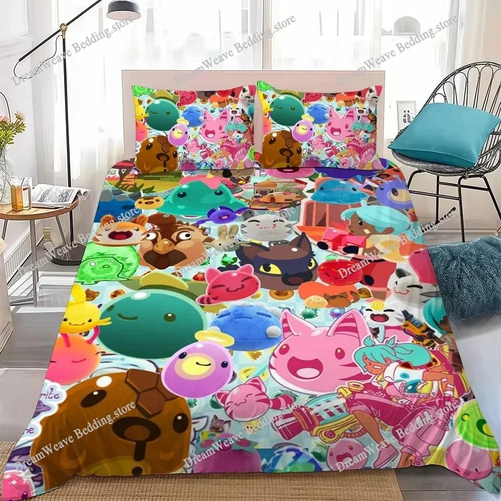 Game S-Slime Rancher Duvet Cover Set Home Style Bedding Soft Laundry Cotton Bed Student Dormitory GiftFQH