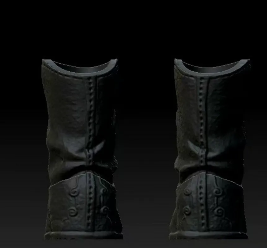 1/12 Scale Ancient Boots Model for 6'' Nota