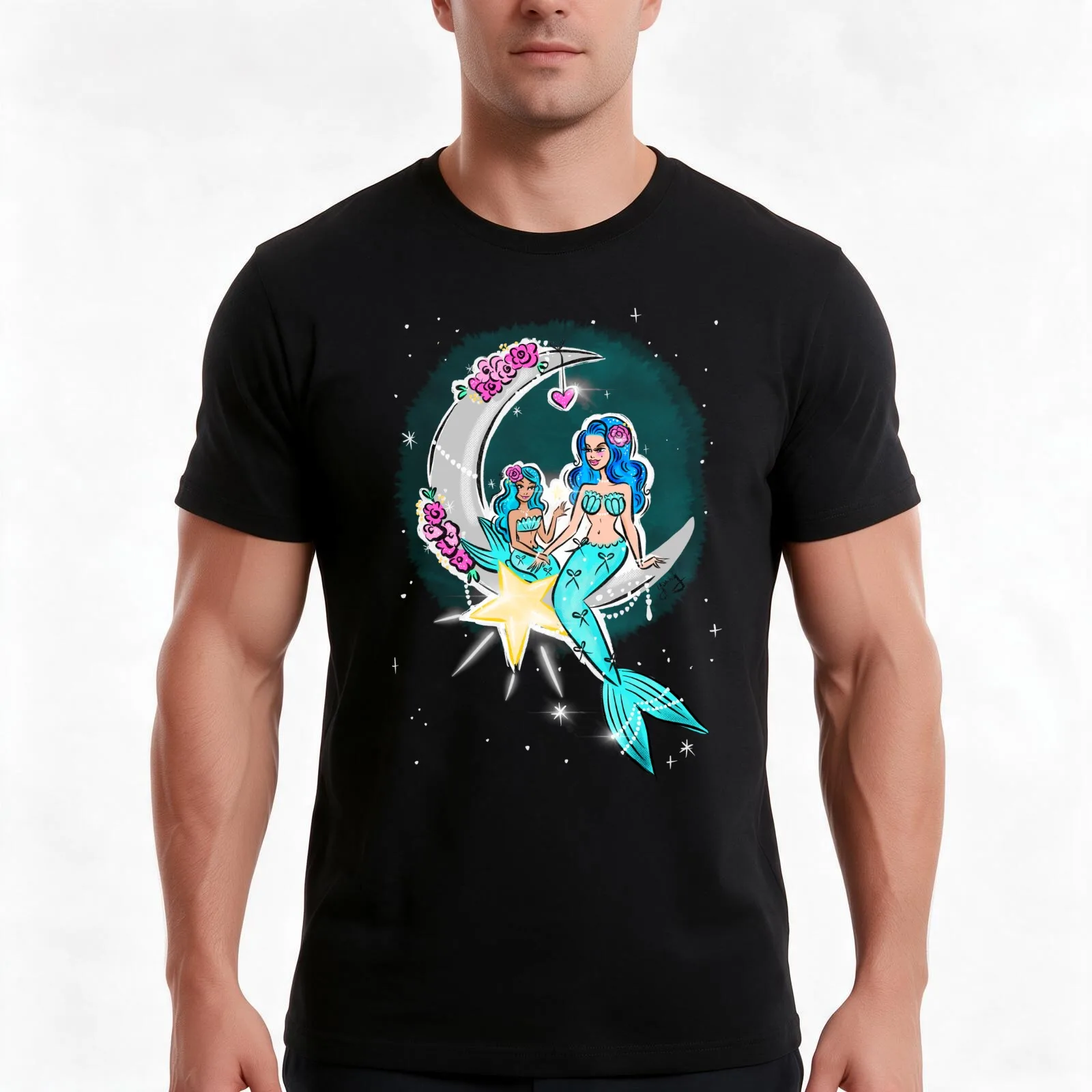 Jasmine Moon T-Shirt, Summer Casual Cotton Tee, Oversized Streetwear Tops, Vintage Graphic Print, Loose Fit Short Sleeve