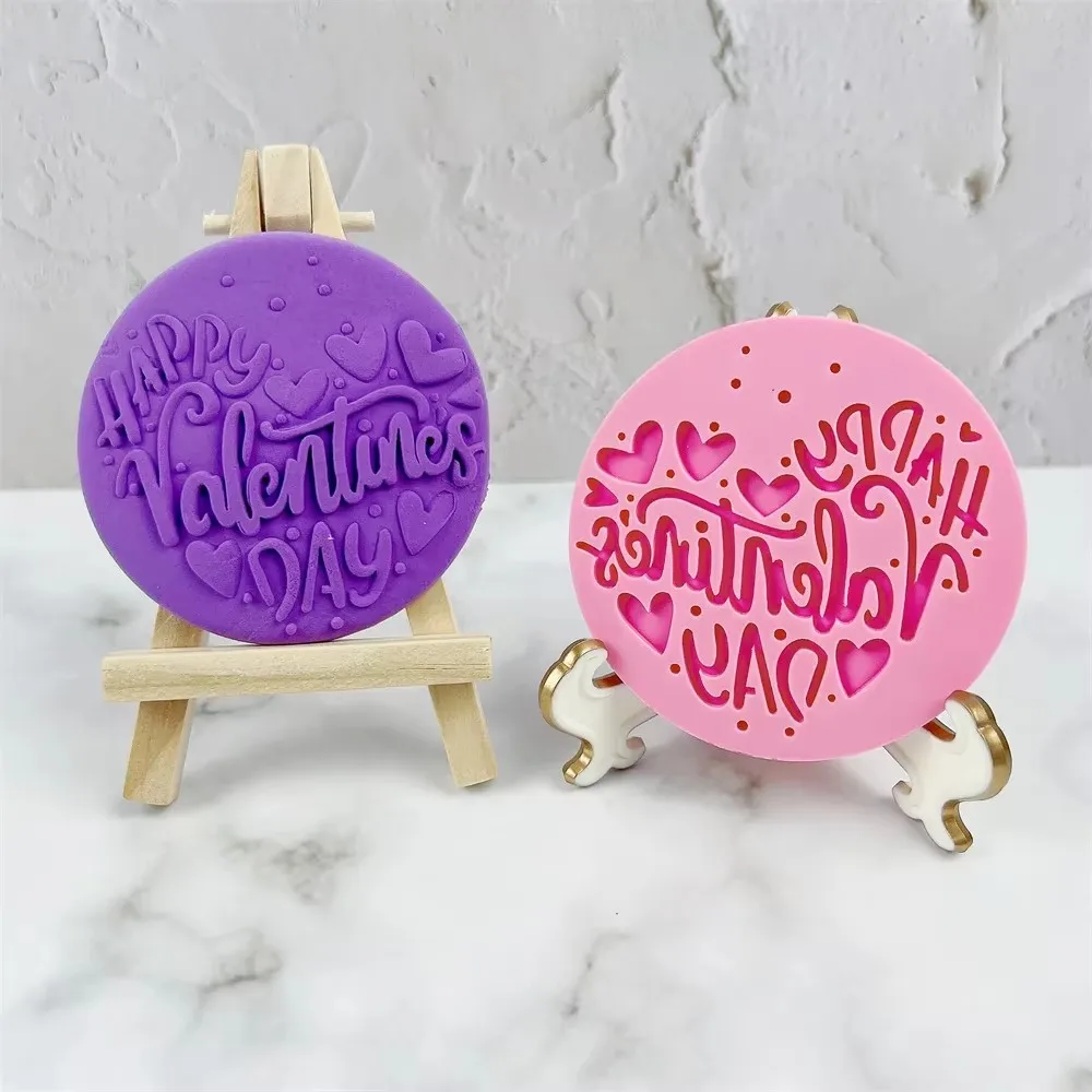 Happy Valentine\'s Day Cookie Stamp Wedding Party Love Word Biscuit Embossing Moulds Fondant Sugar Icing Cake Decorating Tools