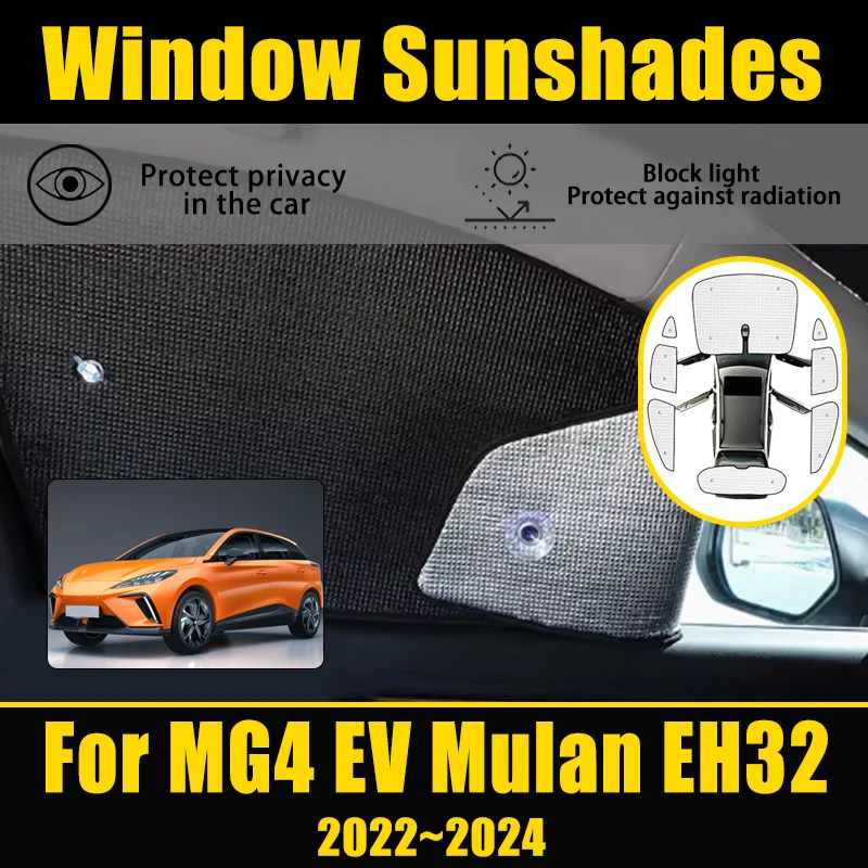 

Reflector Shade Visor For MG4 EV Mulan EH32 2022~2024 2023 MG 4 Sun Sunscreen Heat Prevention Windshield Cover Car Accessories