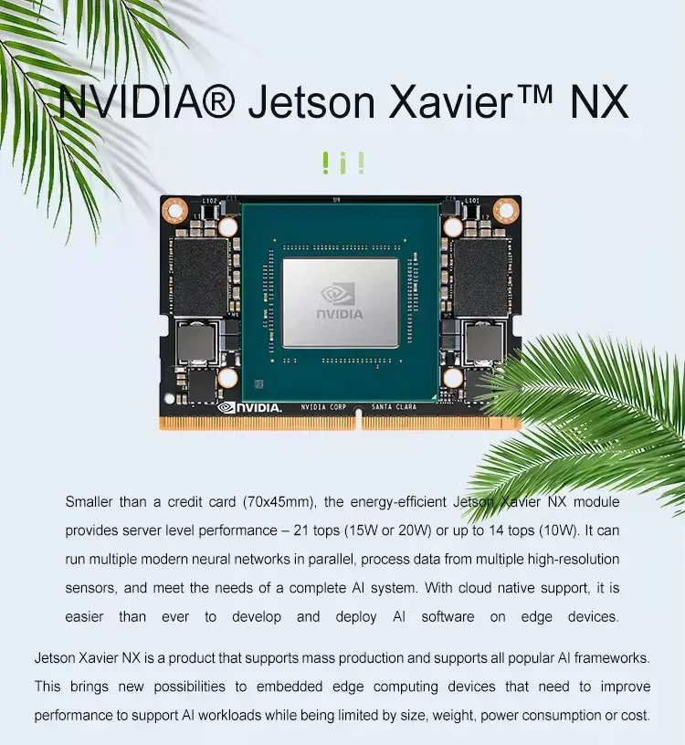 NVIDIA Jetson Xavier NX, Small AI Supercomputer For Embedded And Edge Systems, With 16GB EMMC 