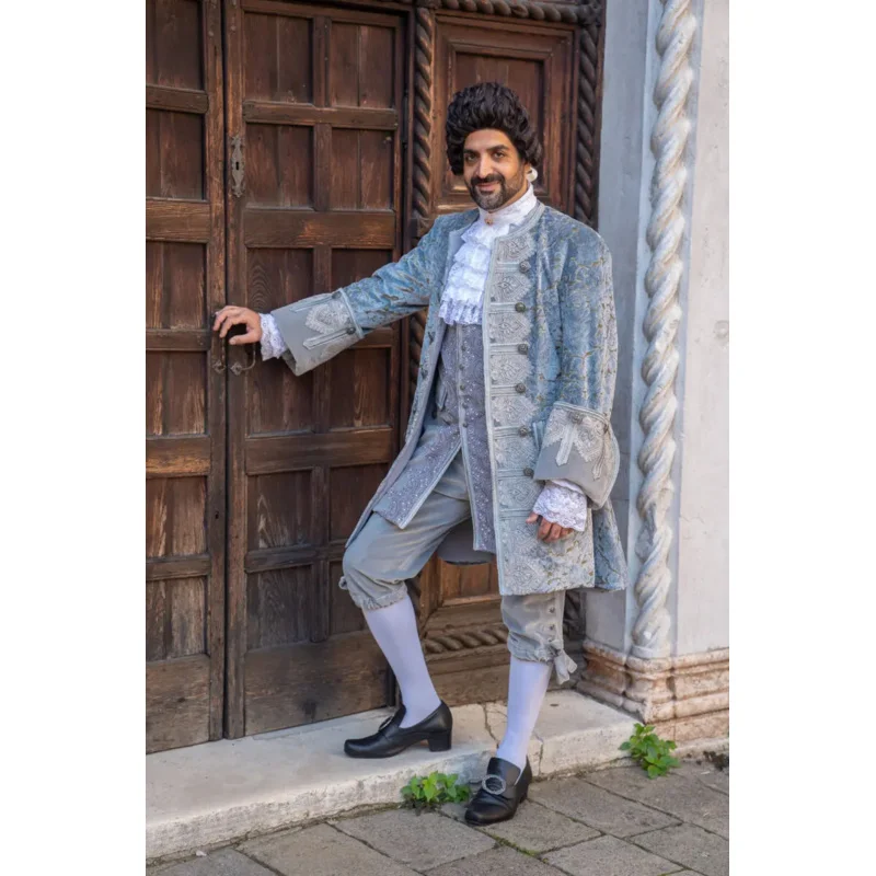 18th Century Mens Barbara Rococo Outsets Suit Marie Antonite Ball Gown Louis Χ Era Court Aristocratic Men's Dress Suit