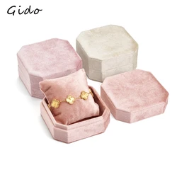 Velvet Octagon Watch Bracelet Box Display with Pillow Packaging Box Gift Bangle Jewelry Organizer