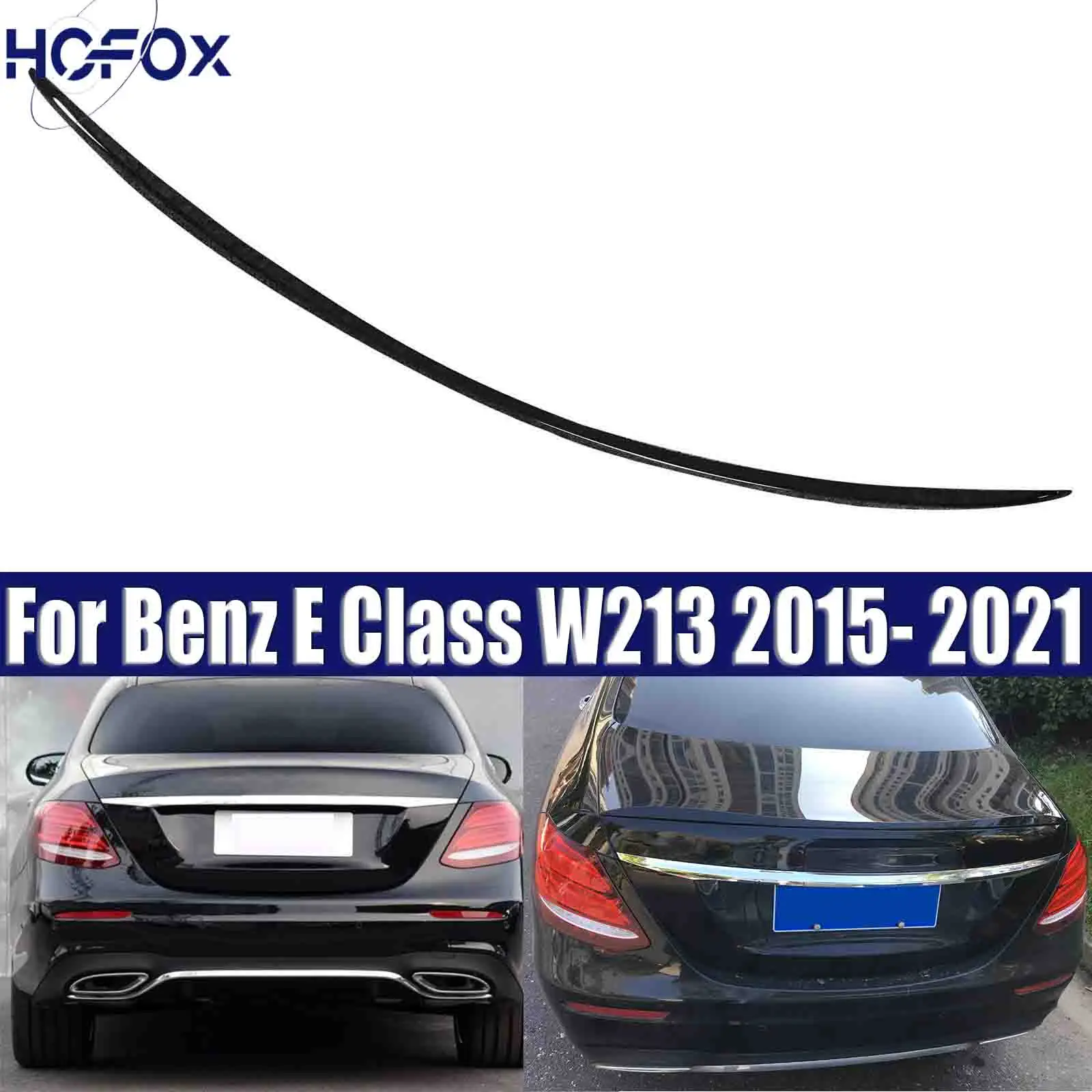 

Black ABS Trunk Rear Spoiler Cover Trim Water Retaining Wing For Mercedes Benz E Class W213 2015- 2021