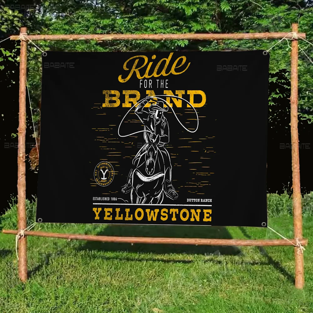 يلوستون داتون مزرعة صغيرة الحجم التشجيع راية اليد سحبت العلم أعلام الغلاف الجوي في الهواء الطلق