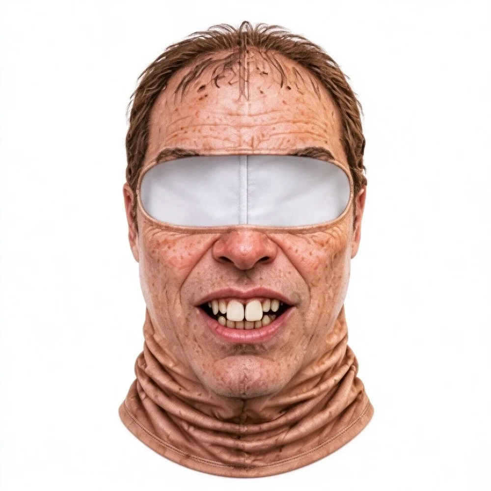 Realistic Print Realistic Face Ski Mask Full Face Coverage Windproof Material 3D Printed Balaclava 3D Printed Design