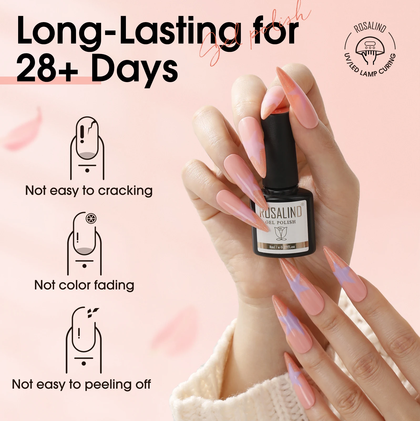 ROSALIND 4/6/10/22 Kleuren Gel Nail Kit Nagellak Set Glanzend Matte Effect Semi Permanente losweken Gel Vernissen voor Nail Art