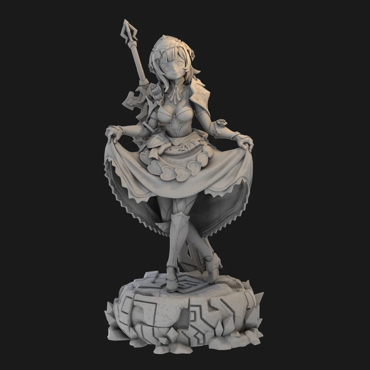 Game animation Genshin Impact Maid Noelle 1/24 GK 1/12 handmade 3D printing resin unpainted model