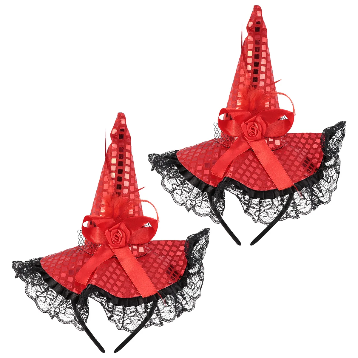 2 stks Heks Slijtage Duurzaam Party Fancy Dress Festival Cosplay Cap Accessoires Halloween Wear Cosplay Cap Drama Hoed