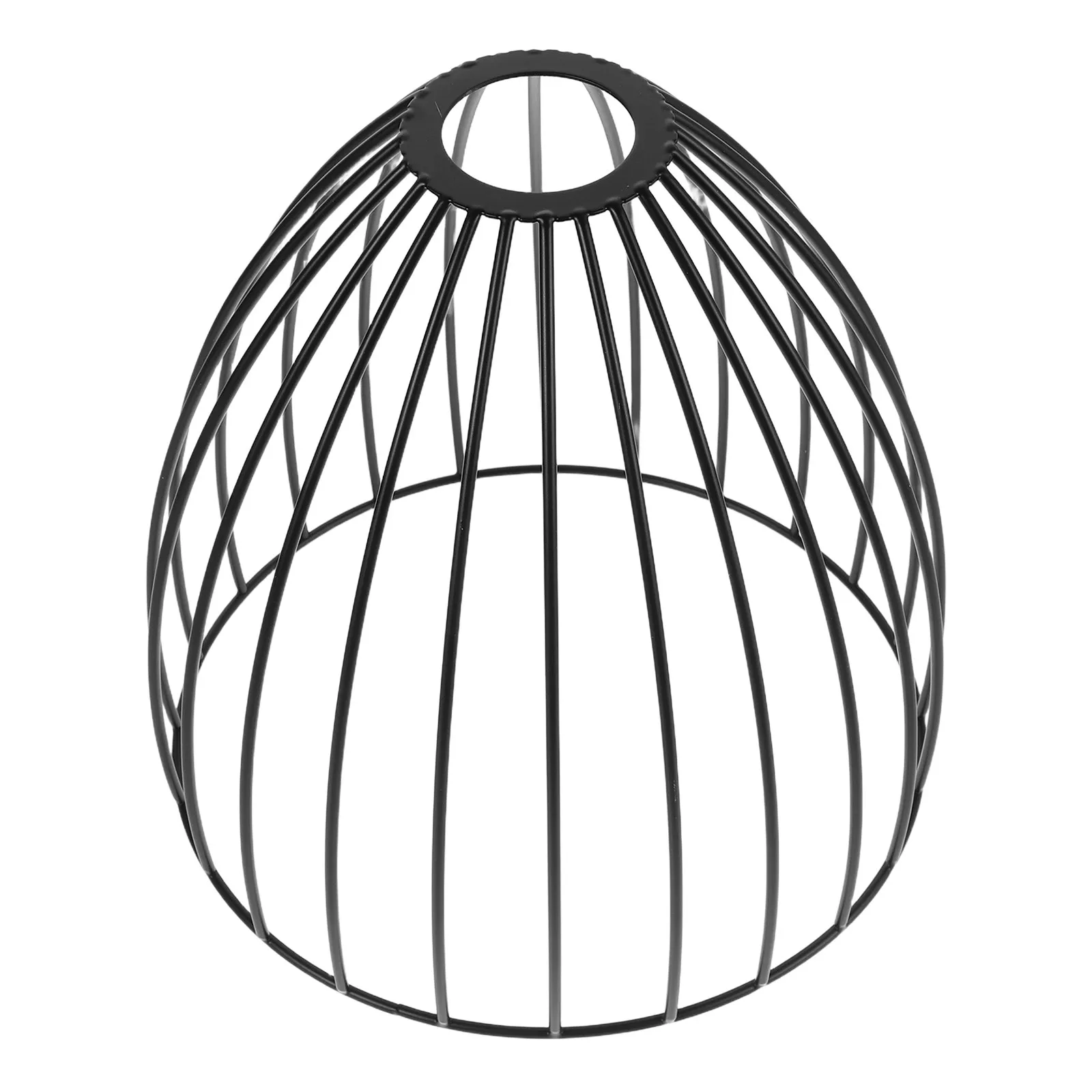 luminaria-pendente-industrial-de-teto-em-metal-preto-com-cupula-decorativa-em-formato-de-gaiola-de-passaro-em-ferro-forjado