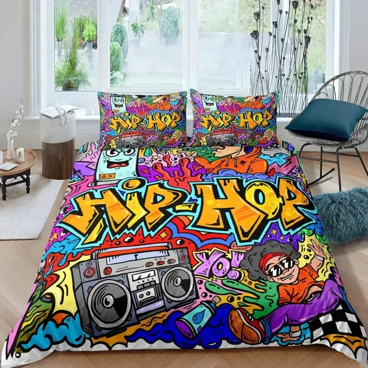 

Rock Music 3D NEW Duvet Cover Pillowcase Bedding Set Adult Boy Girl Bedroom Decoration Children Single Double Large
