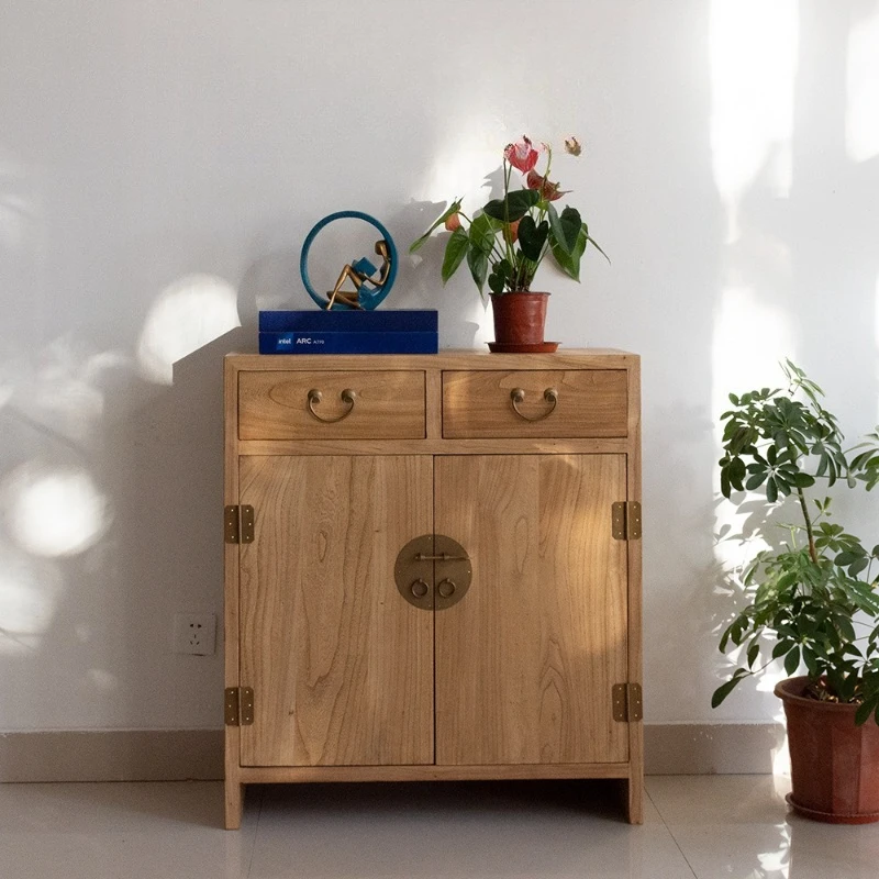 

Old elm solid wood porch decorative cabinet porch cabinet entrance door living room dining side shoe