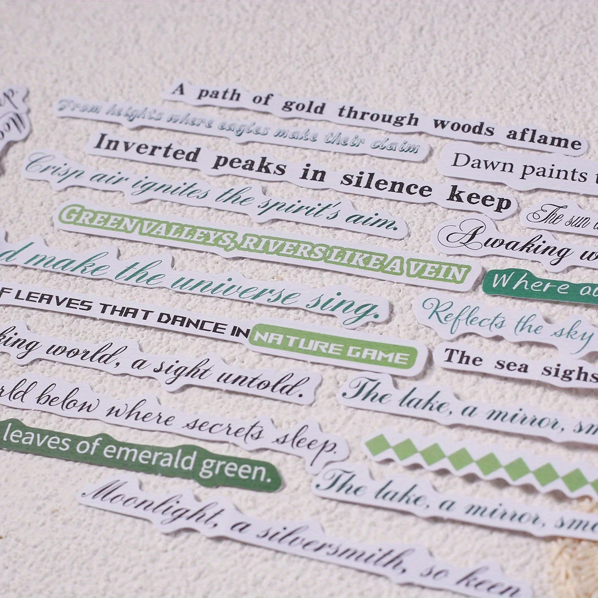 40 قطعة شرائط طويلة الإنجليزية ورقة ملصقات الزينة لمستلزمات سكرابوكينغ غير المرغوب فيه مجلة أعواد تزيين