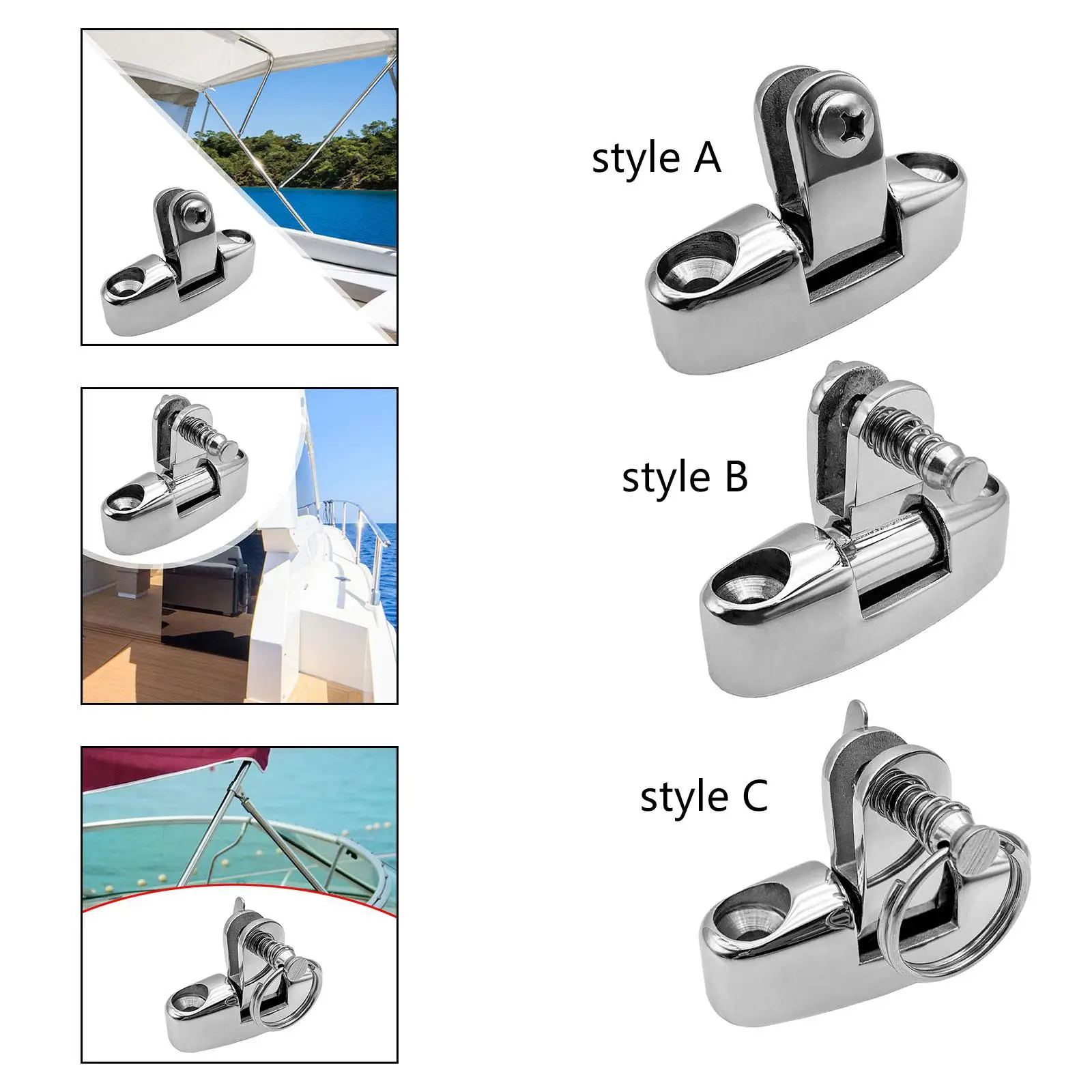 Deck Hinge Mount Resist Seawater Corrosion Sturdy Boat Hardware Set Boat Canopy Fittings Mountain Seat Pin Marine Hardware