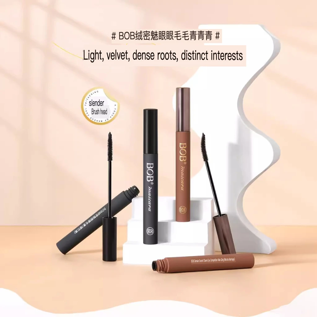 BOB Velvet Mascara is waterproof, non-smudgeless, slender, long, thick and curled, lasting and clear