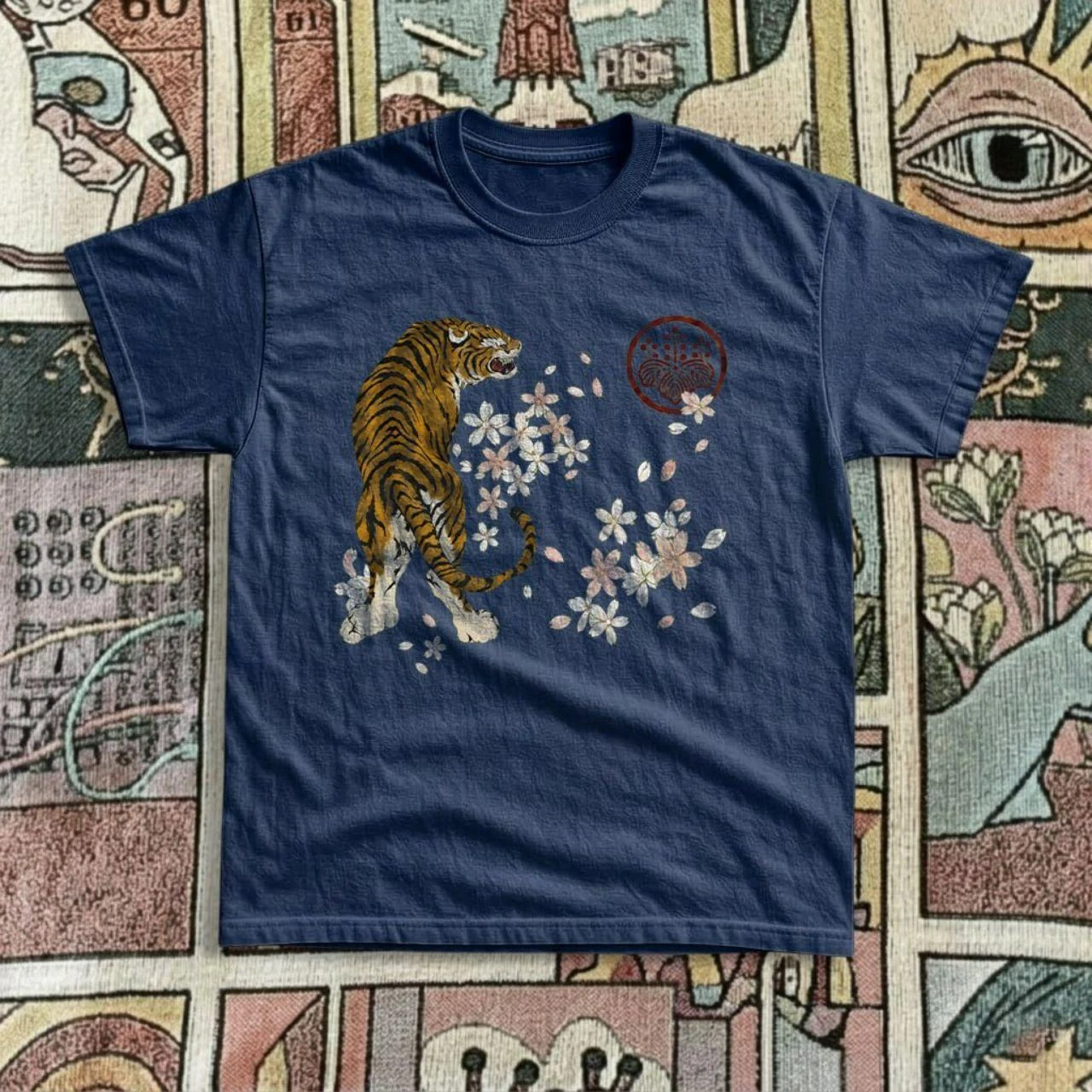 Vintage Tiger Print T-Shirt New Chinese Style Ink Tiger Design Men Women Harajuku Y2K Trendy Vintage Casual Streetwear Tops