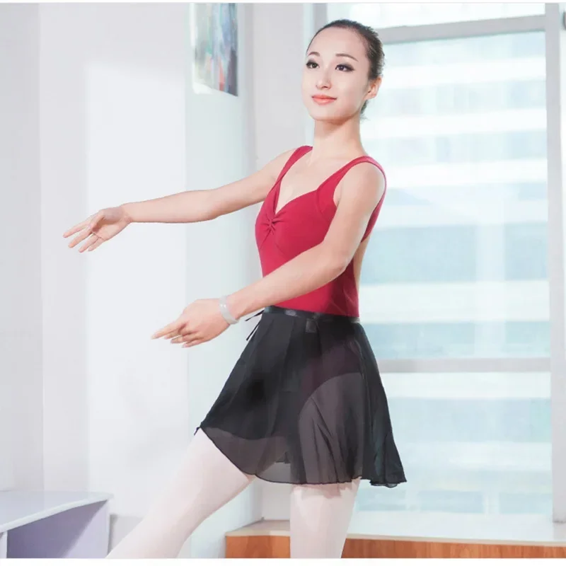 Women\'s Chiffon Ballet Tutu Dance Skirt Costume Skate Wrap Scarf New Style 13 Colors Girls