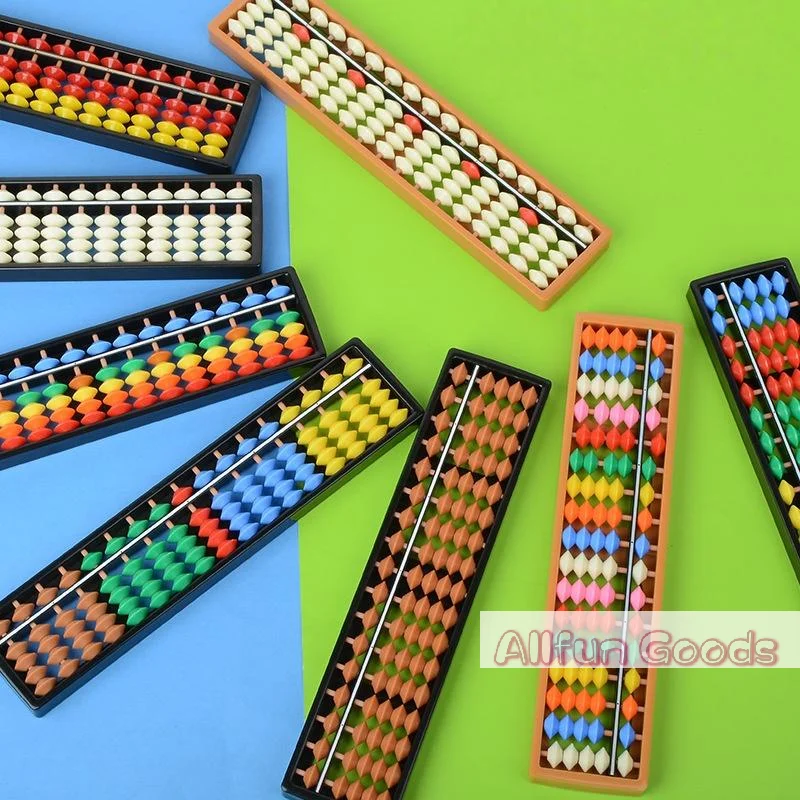 [TG835]1Pcs Chinese Abacus Math Calculating Counting Tool 17 Digits Column Abacus Soroban For Kids Beginners